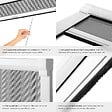 TECTAKE - Moustiquaire store enroulable fenêtre blanc aluminium 130x160cm réglable anti-insectes fibre de verre résistant UV intérieur extérieur - vignette