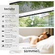 TECTAKE - Moustiquaire enroulable fenêtre store aluminium blanc 110x160cm filet fibre verre anti insectes protection UV rideau ajustable grille - vignette