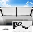 TECTAKE - Marquise blanc transparent - vignette