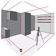 POWERPLUS - Niveau laser mur et plafond Powerplus avec trépied - vignette