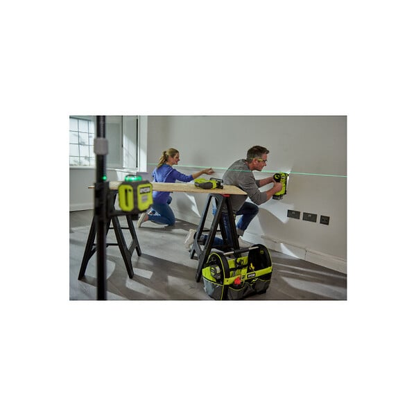 RYOBI - Laser 360° vert - Canne télescopique RYOBI - RB360GLL-K - large