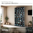 TECTAKE - Étagère bibliothèque rangement média noir 180 x 102 x 23,5 cm 27 compartiments 24 étagères réglables - vignette