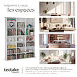 TECTAKE - Étagère bibliothèque Stevie 105,5x19x136,5cm blanc mat - vignette