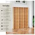 TECTAKE - Étagère bibliothèque Stevie 105,5x19x136,5cm marron hêtre - vignette