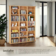 TECTAKE - Étagère bibliothèque Stevie 105,5x19x136,5cm marron hêtre - vignette
