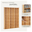 TECTAKE - Étagère bibliothèque Stevie 105,5x19x136,5cm marron hêtre - vignette
