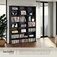 TECTAKE - Étagère bibliothèque Stevie 105,5x19x136,5cm noir - vignette