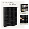 TECTAKE - Étagère bibliothèque Stevie 105,5x19x136,5cm noir - vignette