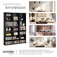 TECTAKE - Étagère bibliothèque Stevie 105,5x19x136,5cm noir - vignette