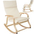 TECTAKE - Fauteuil à bascule Roca beige - vignette