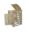 TIMBELA - TIMBELA M606 Cache Poubelle en Bois à Porte Verrouillables, 240 litres - vignette