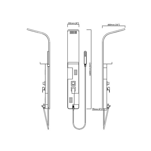 DISTRIBAIN - Colonne de douche hydromassante GA005 - large