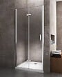 LANERI - Porte De Douche 6 Mm Pliante Pour Installation En Niche - 78-81,5 - vignette