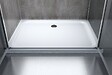LANERI - Douche De 6 Mm Avec Un Paroi Fixe Laterale Et Porte Type Saloon  (receveur Non Inclu) – 97,5-100 Fixe X 67-70 Saloon - vignette