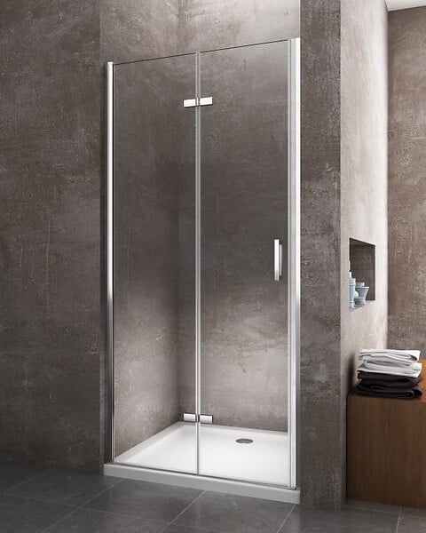 LANERI - Porte De Douche 6 Mm Pliante Pour Installation En Niche - 83-86,5 - large
