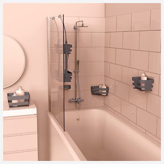 5 FIVE SIMPLY SMART - Étagère de douche avec fixation adhésif invisible - large