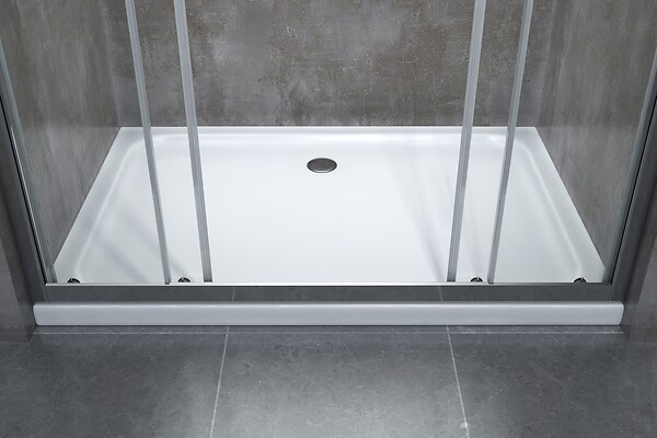 LANERI - Porte De Douche De 6 Mm Pour Installation En Niche Avec Quatre Portes Et Ouverture Centrale H.190 -  153-158 - large