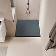 STANO - Receveur de douche 90 x 140 cm extra plat gris basalte PIATTO en SoliCast® surface ardoisée - vignette