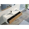 DISTRIBAIN - Meuble de salle de bain Portofino 1400 Blanc et Bois Naturel - vignette