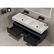 DISTRIBAIN - Meuble de salle de bain ROMANZA 1400 Noir (sans miroir) - vignette