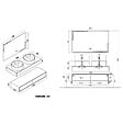 DISTRIBAIN - Meuble de salle de bain FABRIANO 1200 Noir mat - vignette