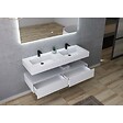 DISTRIBAIN - Meuble de salle de bain AVELLINO-1400 Blanc (sans miroir) - vignette