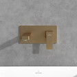 VILLEROY ET BOCH - Mitigeur lavabo mural  Architectura Square avec vidage Push Open Or brossé - vignette