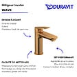 DURAVIT - Mitigeur lavabo Wave M sans vidage bronze brossé - vignette