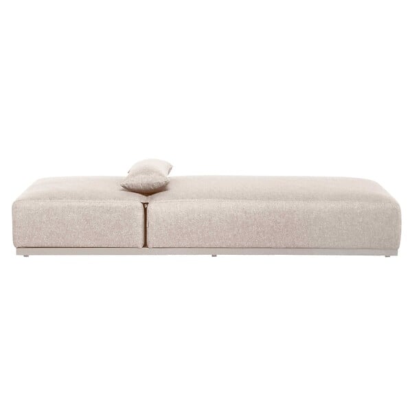 OVIALA - Bain de soleil avec coussin inclinable 5 positions beige - Havana - large