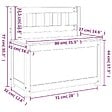 VIDAXL - vidaXL Banc 80x41x77 cm Bois de pin massif - vignette