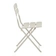 OVIALA - Lot de deux chaises pliantes en acier beige clair - Annecy - vignette
