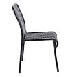 OVIALA - Chaise design de terrasse en aluminium noire - Faro - vignette