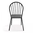 OVIALA - Chaise bistrot de jardin en métal gris anthracite - Honfleur - vignette