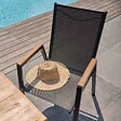 OVIALA - Lot de deux fauteuils de jardin en aluminium et bois - Stella - vignette