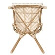 OVIALA - Chaise de terrasse style bistrot parisien en aluminium et rotin beige - Alma - vignette