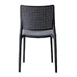 OVIALA - Chaise de terrasse ajourée en plastique noire - Riga - vignette