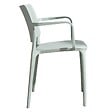 OVIALA - Lot de 4 chaises de terrasse en plastique vert sauge - Riga - vignette