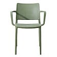 OVIALA - Lot de 4 chaises de terrasse en plastique vert cactus - Riga - vignette