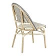 OVIALA - Chaise de terrasse bistrot parisien en aluminium et rotin gris - Marais - vignette