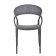 OVIALA - Lot de 4 chaises de terrasse grises - Madrid - vignette