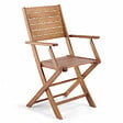 OVIALA - Lot de 2 fauteuils en bois d'eucalyptus - Canet - vignette