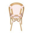 OVIALA - Chaise de terrasse en aluminium et rotin synthétique rose - Auteuil - vignette