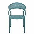 OVIALA - Lot de 4 chaises de terrasse vert foncé - Madrid - vignette