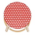 OVIALA - Tabouret haut de jardin en aluminium et rotin synthétique blanc, rouge - Belleville - vignette