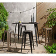 OVIALA - Tabouret de bar en métal noir mat - Indus - vignette
