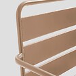 OVIALA - Fauteuil de jardin bas en métal taupe - Palavas - vignette