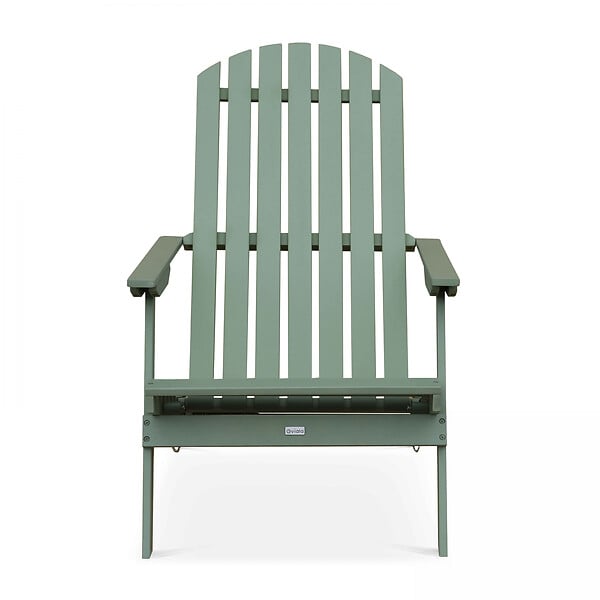 OVIALA - Fauteuil relax pliant en bois d'eucalyptus vert - Calgary - large