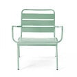OVIALA - Fauteuil de jardin bas relax acier vert sauge - Palavas - vignette