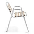 OVIALA - Lot de 4 fauteuils de jardin aluminium gris - Times Square - vignette