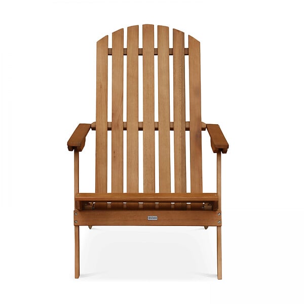 OVIALA - Fauteuil relax pliant en bois d'eucalyptus bois - Calgary - large